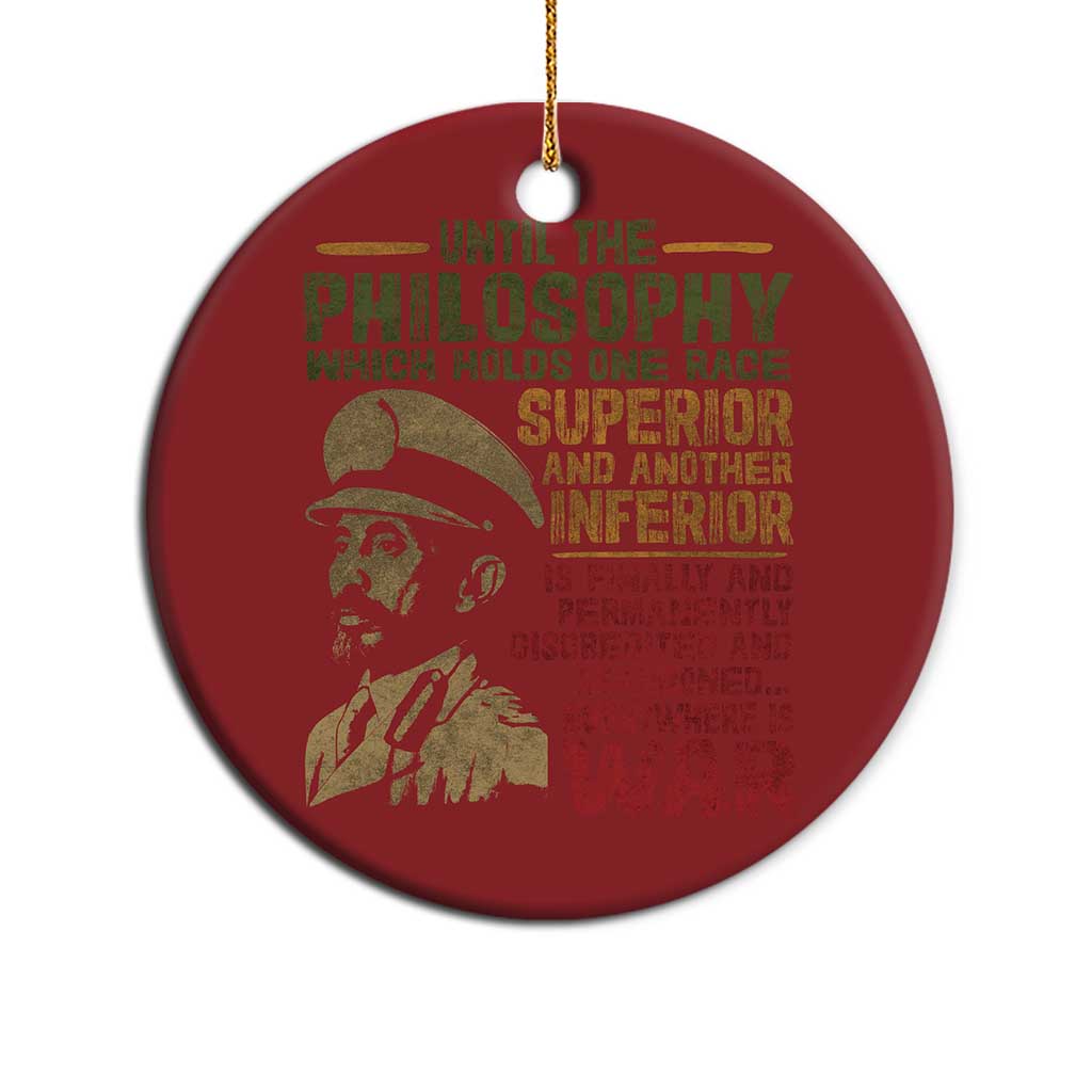 Haile Selassie Christmas Ornament War Speech Lion of Judah Rasta Jah Bless - African Pride