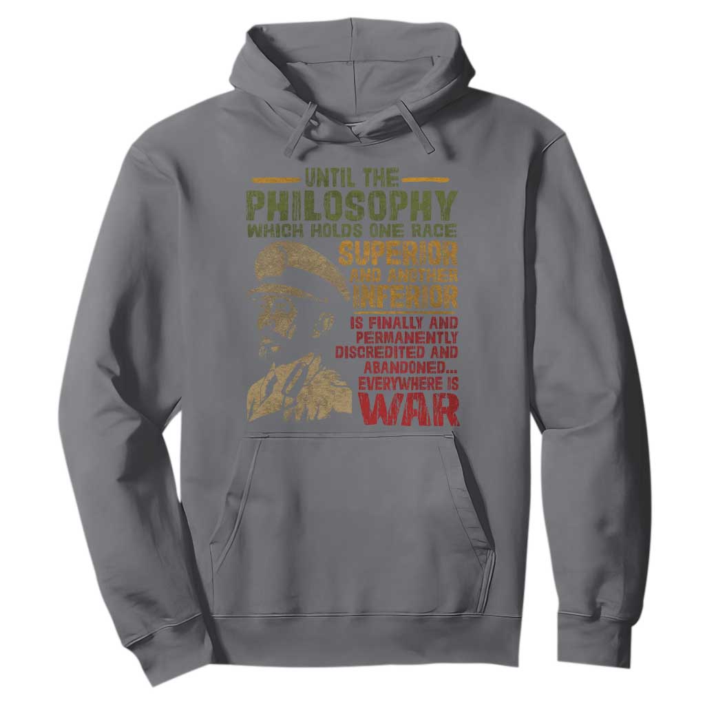 Haile Selassie Hoodie War Speech Lion of Judah Rasta Jah Bless - African Pride