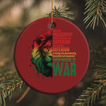 Lion of Judah Christmas Ornament Rasta Haile Selassie War Speech Jah Bless - African Pride