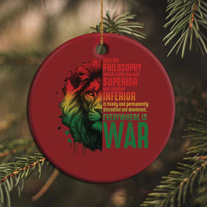 Lion of Judah Christmas Ornament Rasta Haile Selassie War Speech Jah Bless - African Pride