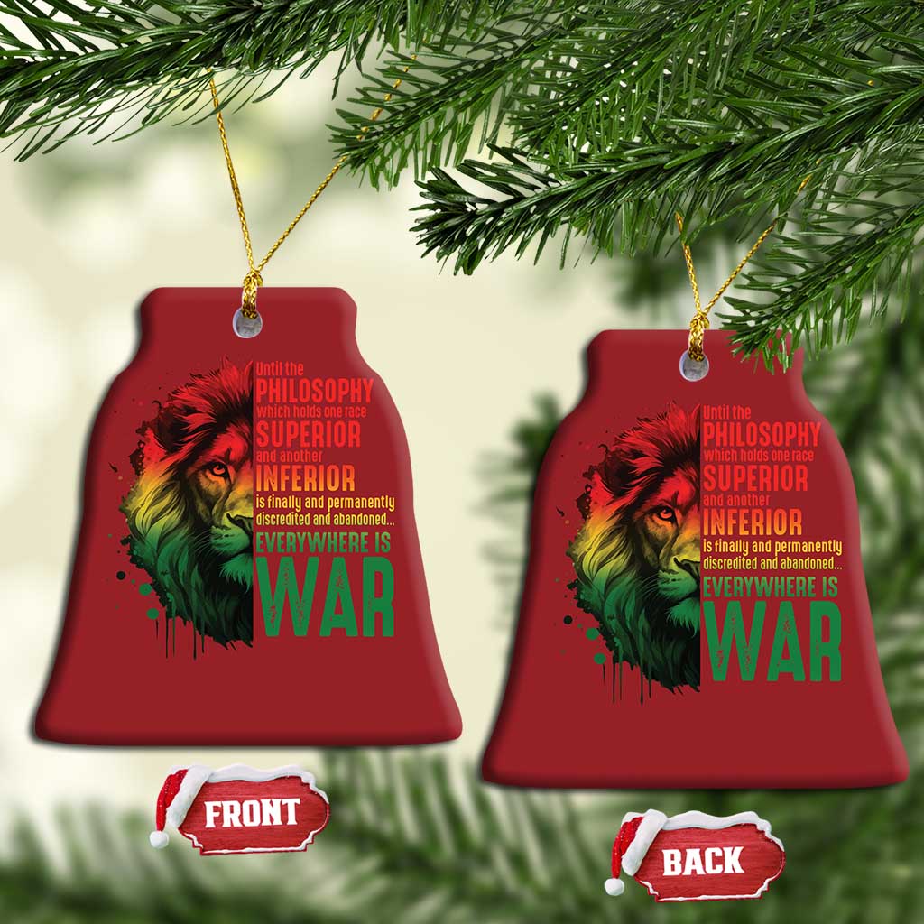 Lion of Judah Christmas Ornament Rasta Haile Selassie War Speech Jah Bless - African Pride