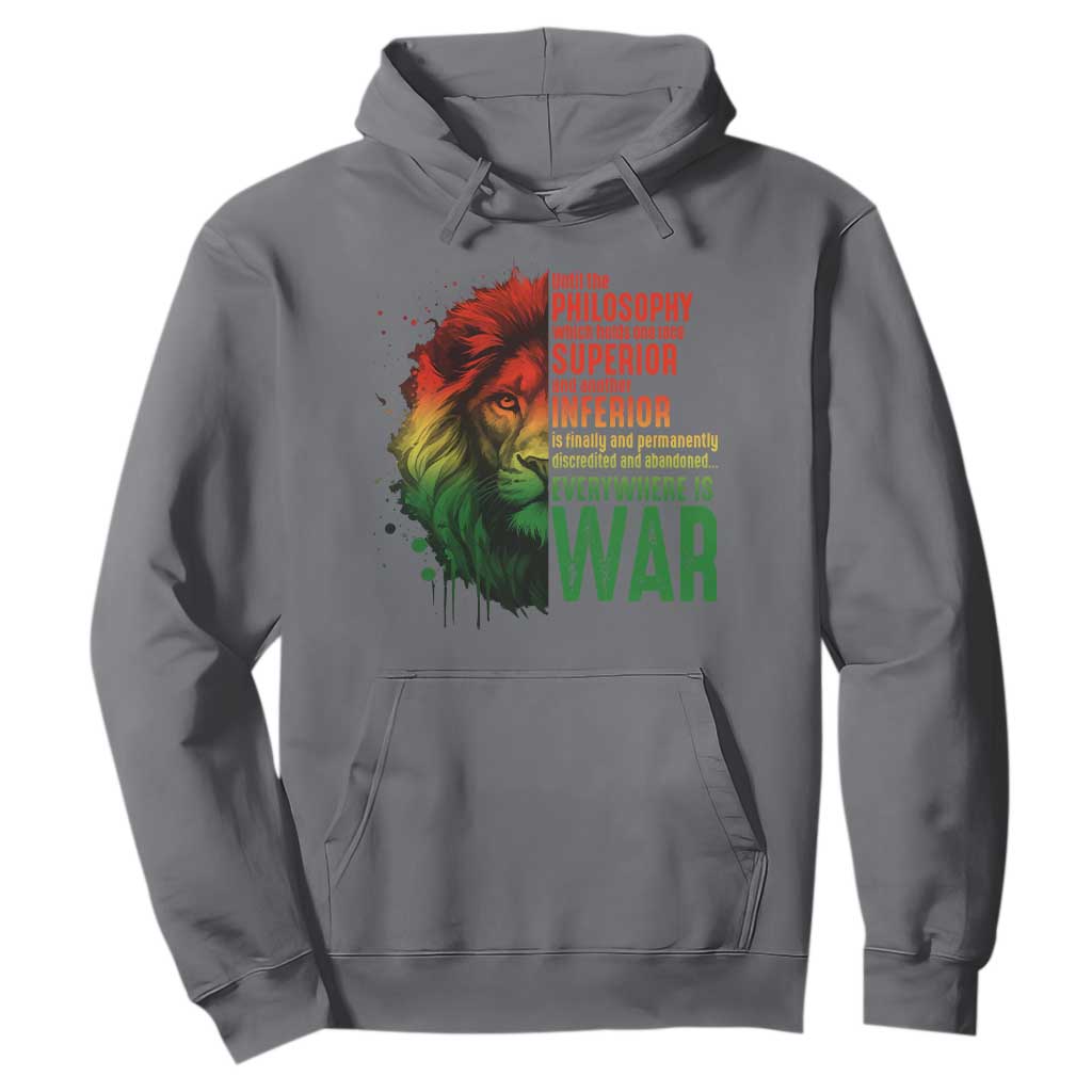 Lion of Judah Hoodie Rasta Haile Selassie War Speech Jah Bless - African Pride