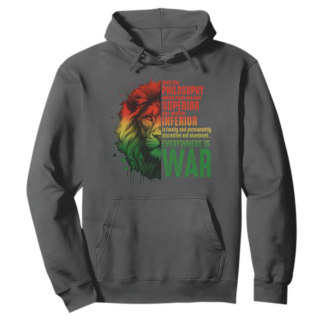 Lion of Judah Hoodie Rasta Haile Selassie War Speech Jah Bless - African Pride