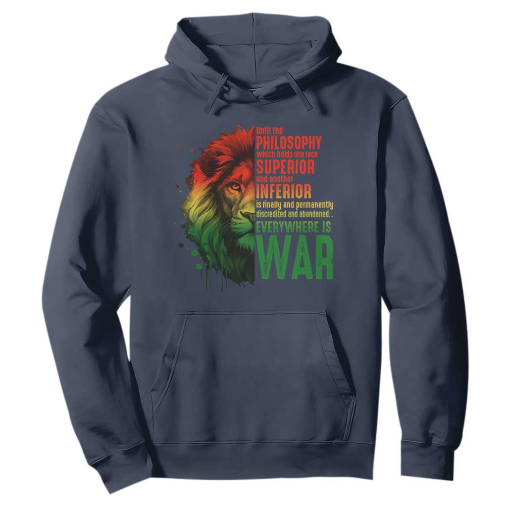 Lion of Judah Hoodie Rasta Haile Selassie War Speech Jah Bless - African Pride