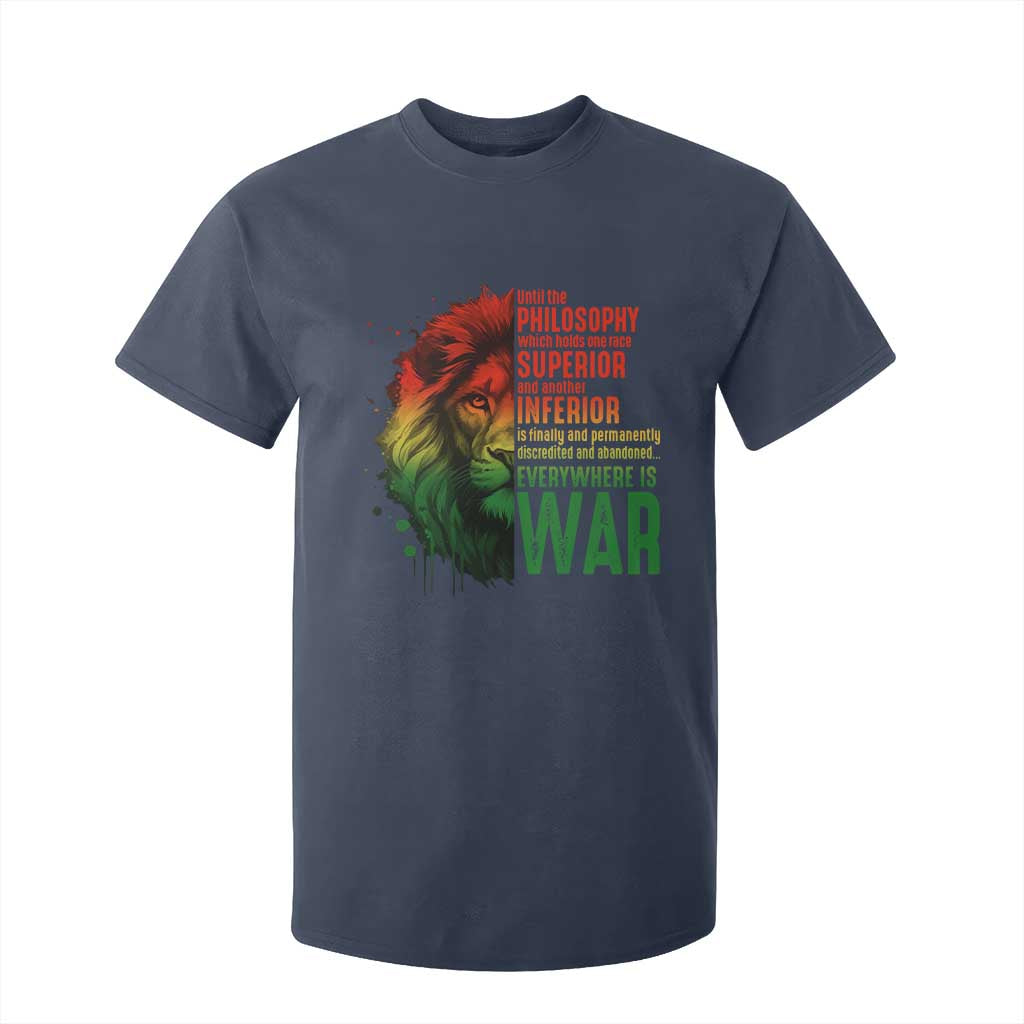 Lion of Judah T Shirt For Kid Rasta Haile Selassie War Speech Jah Bless - African Pride