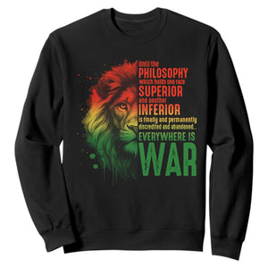 Lion of Judah Sweatshirt Rasta Haile Selassie War Speech Jah Bless - African Pride