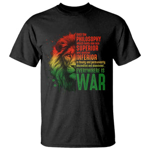 Lion of Judah T Shirt Rasta Haile Selassie War Speech Jah Bless - African Pride