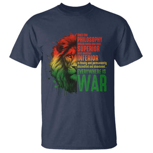 Lion of Judah T Shirt Rasta Haile Selassie War Speech Jah Bless - African Pride