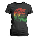 Lion of Judah T Shirt For Women Rasta Haile Selassie War Speech Jah Bless - African Pride