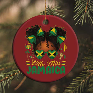 Little Miss Jamaica Christmas Ornament Proud Jamaican Afro Black Girls Jamaica Flag Pride - African Pride
