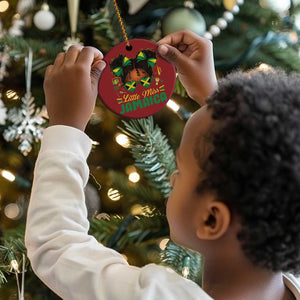 Little Miss Jamaica Christmas Ornament Proud Jamaican Afro Black Girls Jamaica Flag Pride - African Pride