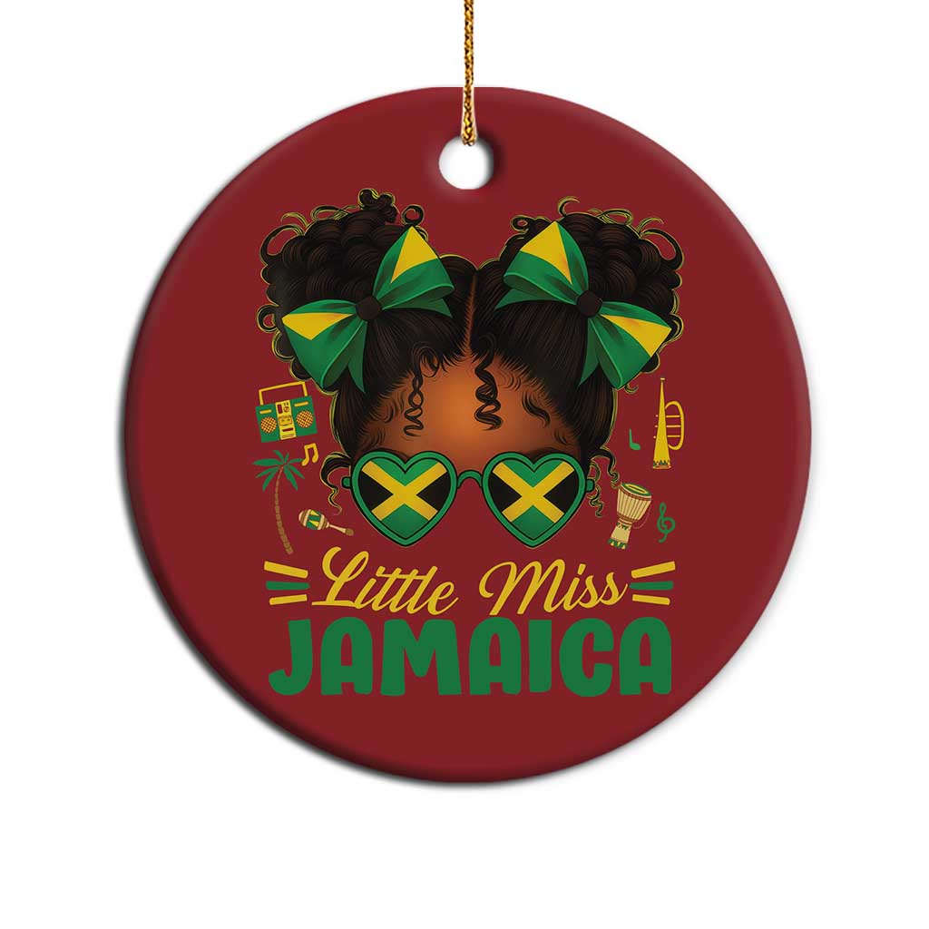 Little Miss Jamaica Christmas Ornament Proud Jamaican Afro Black Girls Jamaica Flag Pride - African Pride
