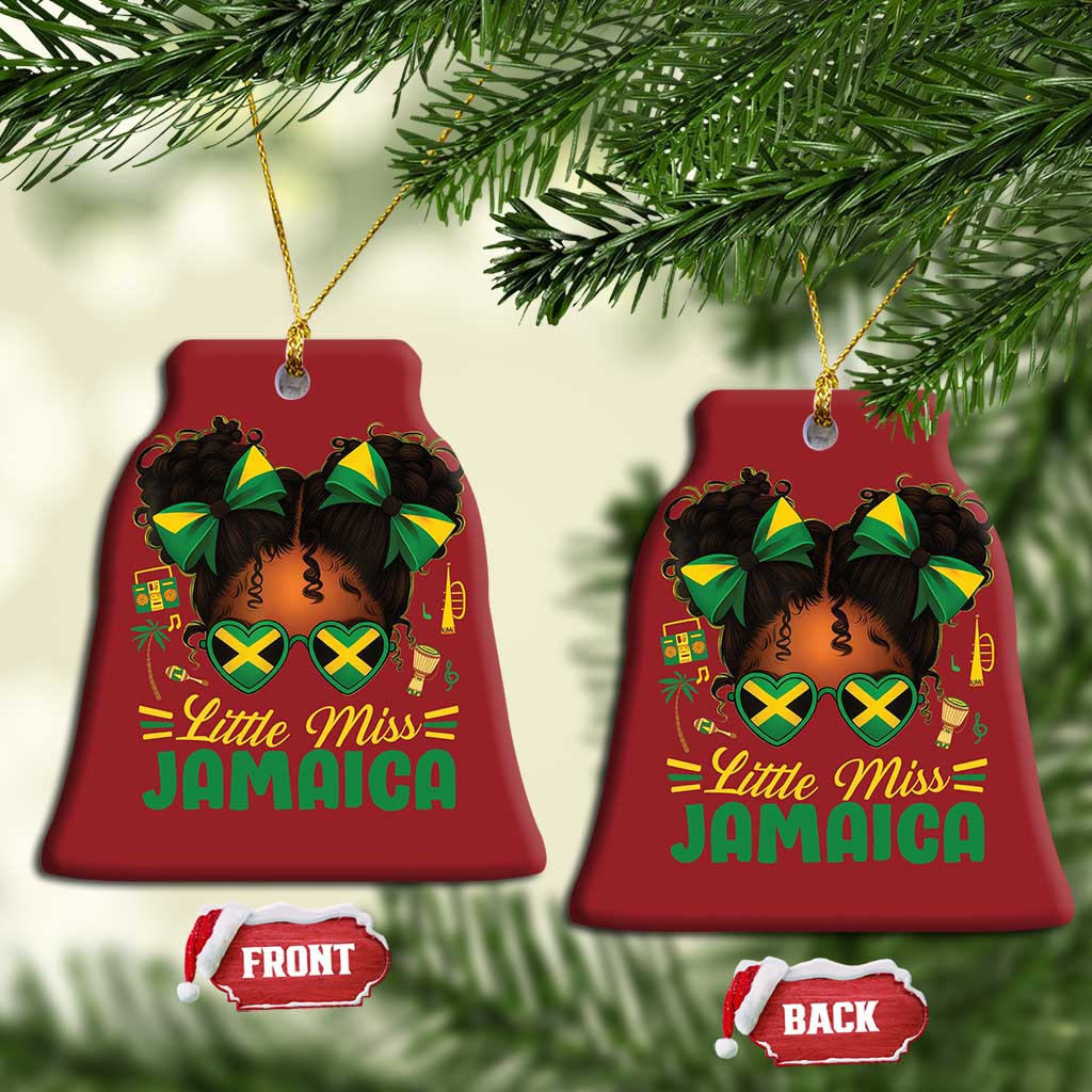 Little Miss Jamaica Christmas Ornament Proud Jamaican Afro Black Girls Jamaica Flag Pride - African Pride