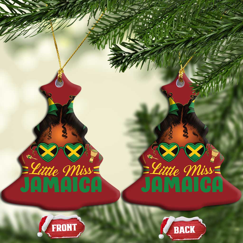 Little Miss Jamaica Christmas Ornament Proud Jamaican Afro Black Girls Jamaica Flag Pride - African Pride