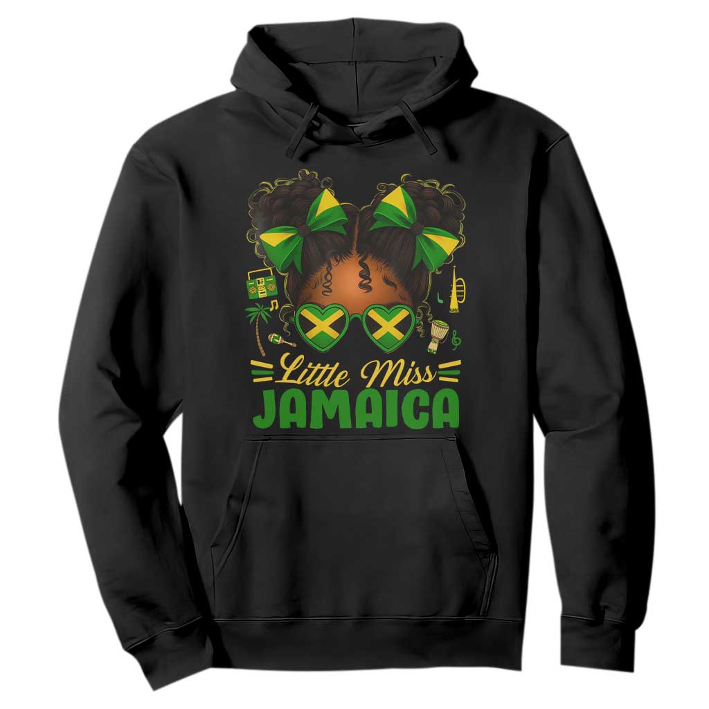 Little Miss Jamaica Hoodie Proud Jamaican Afro Black Girls Jamaica Flag Pride - African Pride