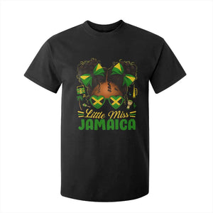 Little Miss Jamaica T Shirt For Kid Proud Jamaican Afro Black Girls Jamaica Flag Pride - African Pride