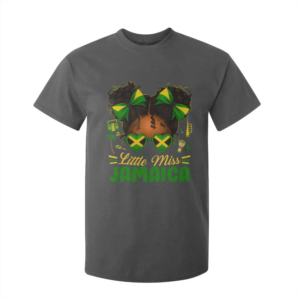 Little Miss Jamaica T Shirt For Kid Proud Jamaican Afro Black Girls Jamaica Flag Pride - African Pride