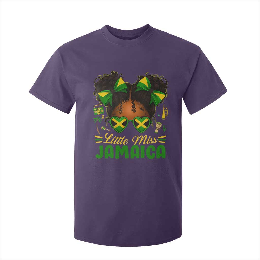 Little Miss Jamaica T Shirt For Kid Proud Jamaican Afro Black Girls Jamaica Flag Pride - African Pride