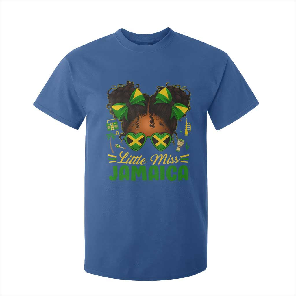 Little Miss Jamaica T Shirt For Kid Proud Jamaican Afro Black Girls Jamaica Flag Pride - African Pride