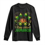 Little Miss Jamaica Long Sleeve Shirt Proud Jamaican Afro Black Girls Jamaica Flag Pride - African Pride