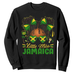 Little Miss Jamaica Sweatshirt Proud Jamaican Afro Black Girls Jamaica Flag Pride - African Pride