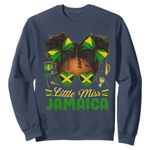 Little Miss Jamaica Sweatshirt Proud Jamaican Afro Black Girls Jamaica Flag Pride - African Pride
