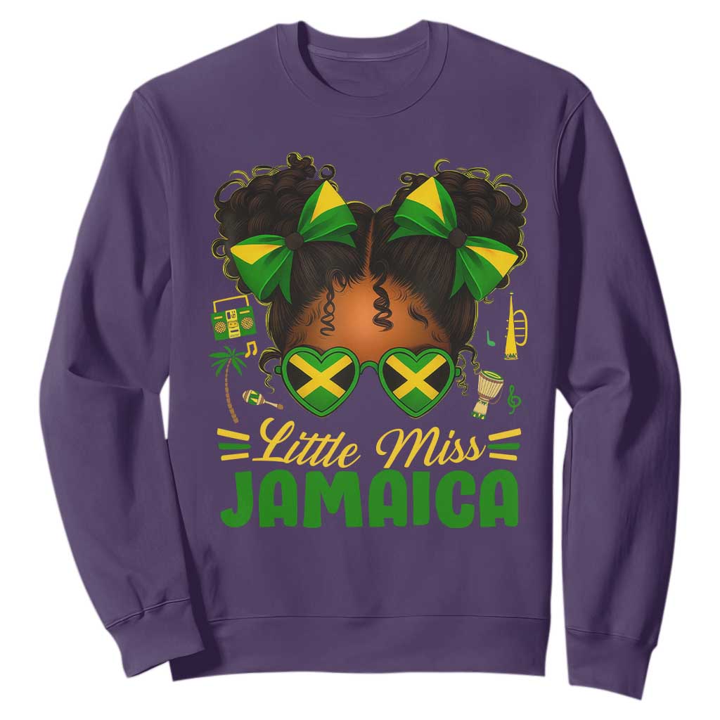 Little Miss Jamaica Sweatshirt Proud Jamaican Afro Black Girls Jamaica Flag Pride - African Pride