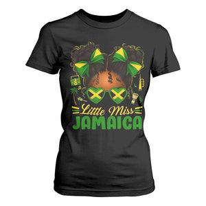 Little Miss Jamaica T Shirt For Women Proud Jamaican Afro Black Girls Jamaica Flag Pride - African Pride