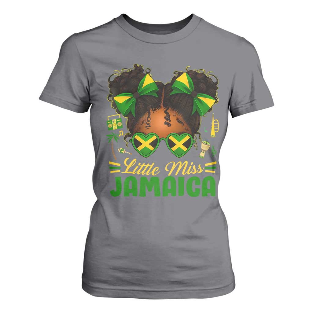 Little Miss Jamaica T Shirt For Women Proud Jamaican Afro Black Girls Jamaica Flag Pride - African Pride
