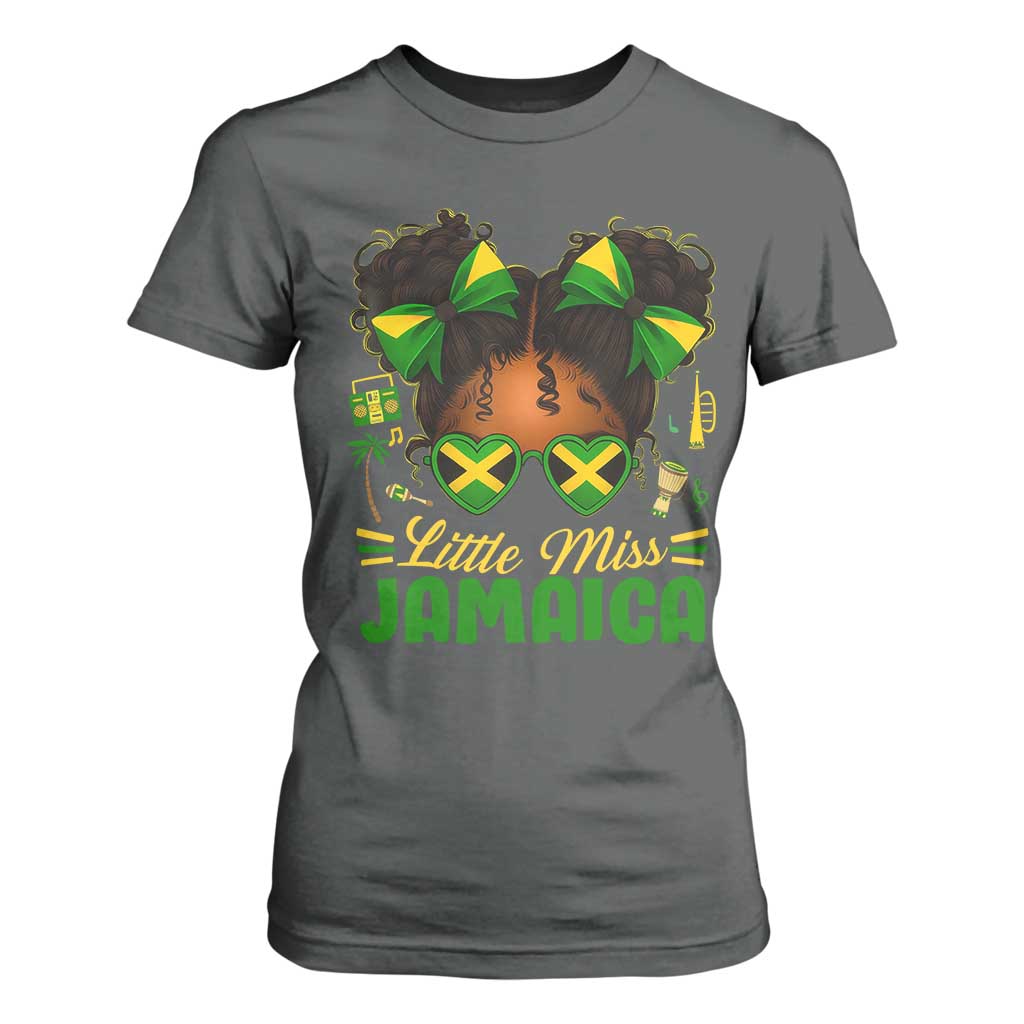 Little Miss Jamaica T Shirt For Women Proud Jamaican Afro Black Girls Jamaica Flag Pride - African Pride