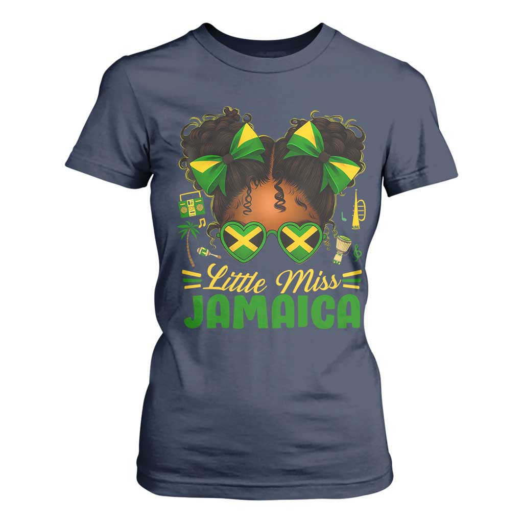 Little Miss Jamaica T Shirt For Women Proud Jamaican Afro Black Girls Jamaica Flag Pride - African Pride