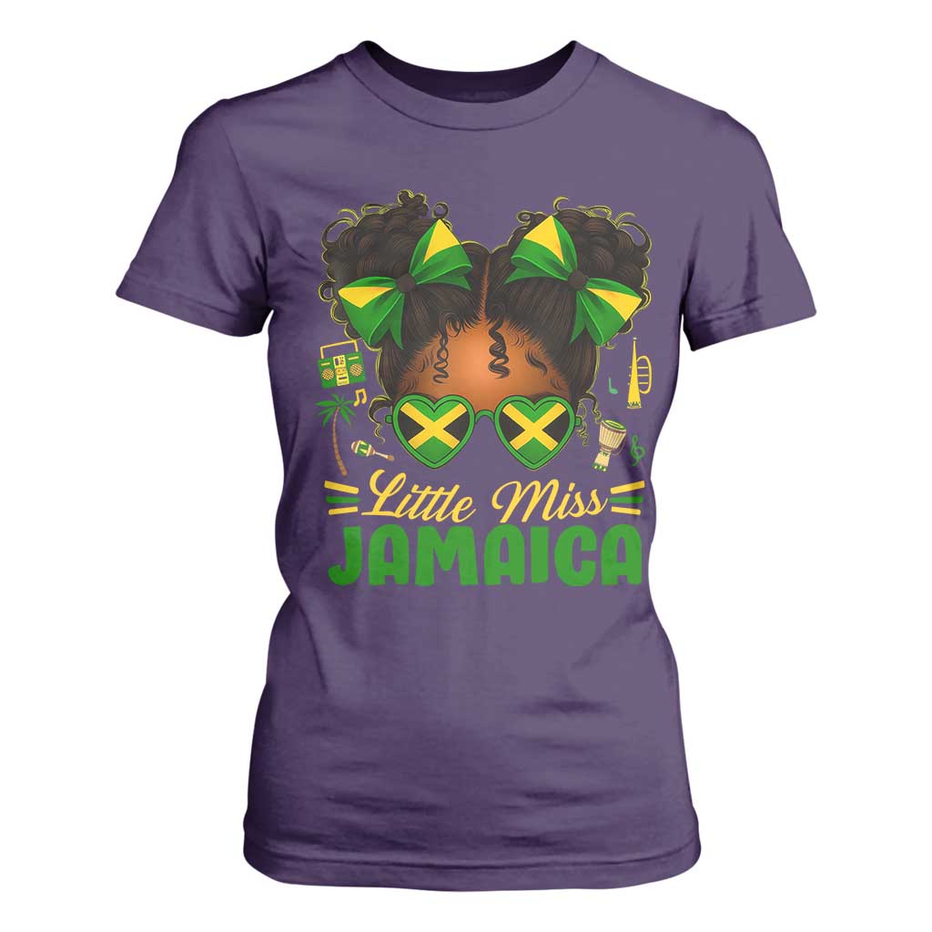 Little Miss Jamaica T Shirt For Women Proud Jamaican Afro Black Girls Jamaica Flag Pride - African Pride