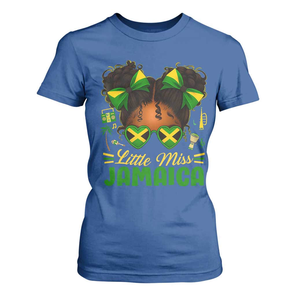 Little Miss Jamaica T Shirt For Women Proud Jamaican Afro Black Girls Jamaica Flag Pride - African Pride
