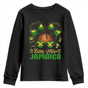 Little Miss Jamaica Youth Sweatshirt Proud Jamaican Afro Black Girls Jamaica Flag Pride - African Pride