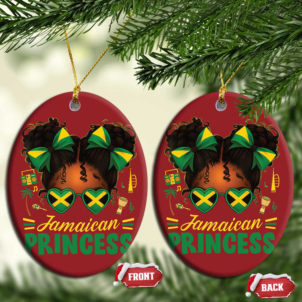 Jamaica Princess Christmas Ornament Proud Jamaican Afro Black Girls Jamaica Flag Pride - African Pride
