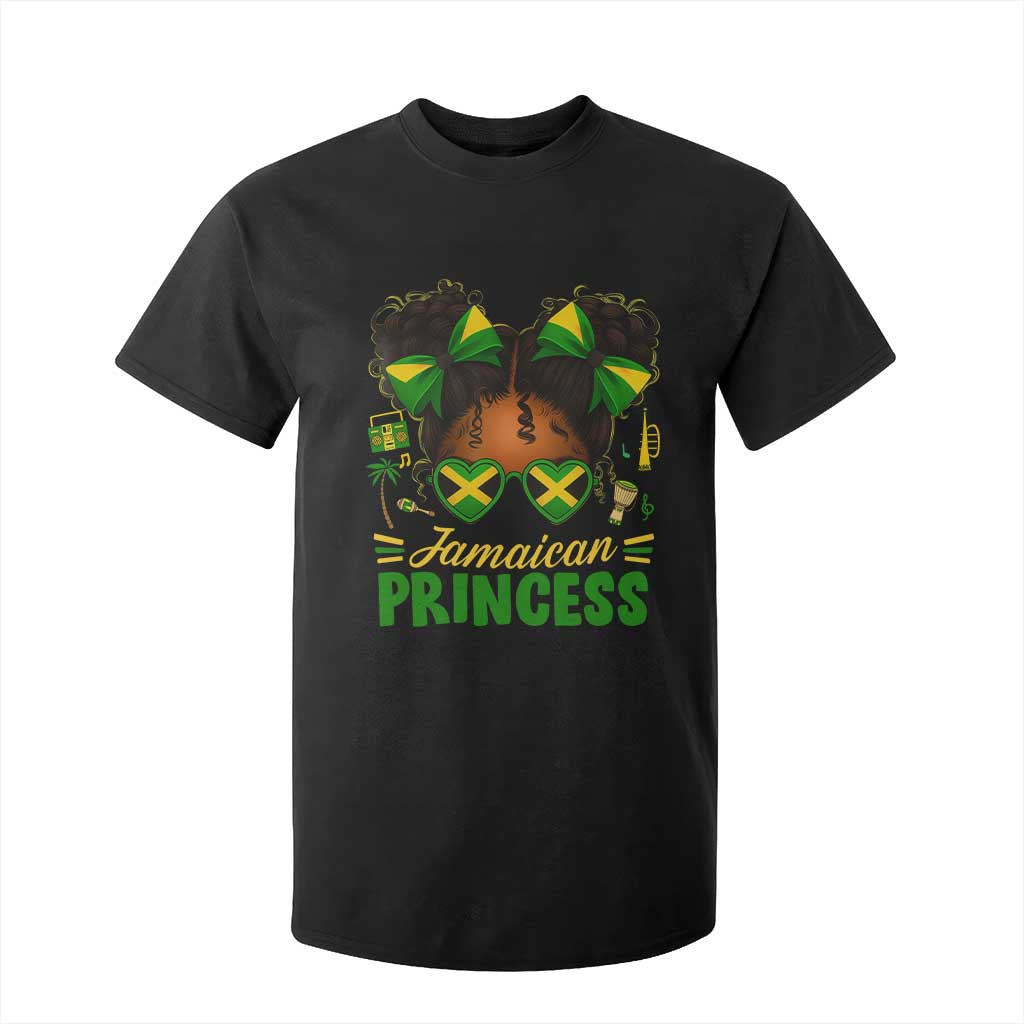 Jamaica Princess T Shirt For Kid Proud Jamaican Afro Black Girls Jamaica Flag Pride - African Pride