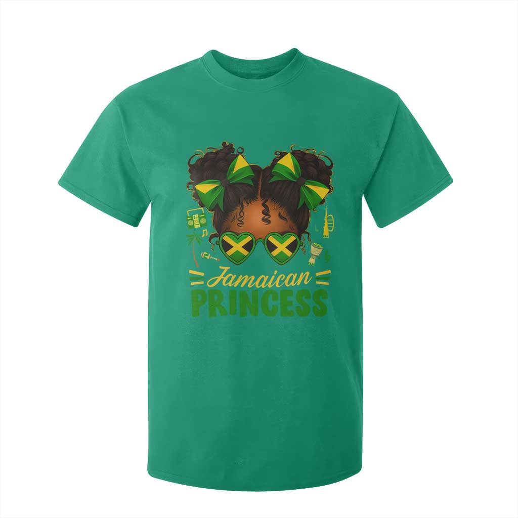 Jamaica Princess T Shirt For Kid Proud Jamaican Afro Black Girls Jamaica Flag Pride - African Pride