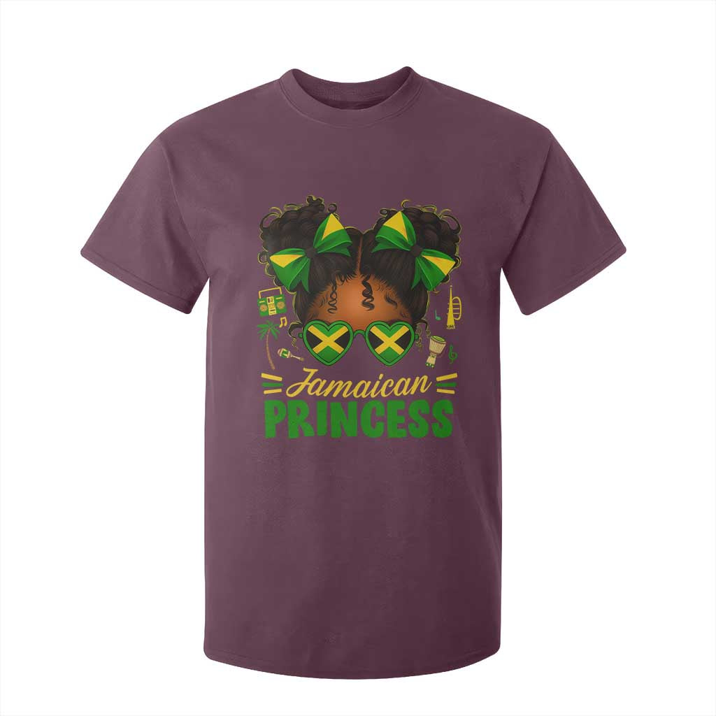 Jamaica Princess T Shirt For Kid Proud Jamaican Afro Black Girls Jamaica Flag Pride - African Pride