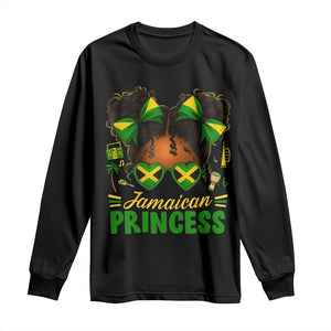 Jamaica Princess Long Sleeve Shirt Proud Jamaican Afro Black Girls Jamaica Flag Pride - African Pride