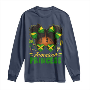 Jamaica Princess Long Sleeve Shirt Proud Jamaican Afro Black Girls Jamaica Flag Pride - African Pride
