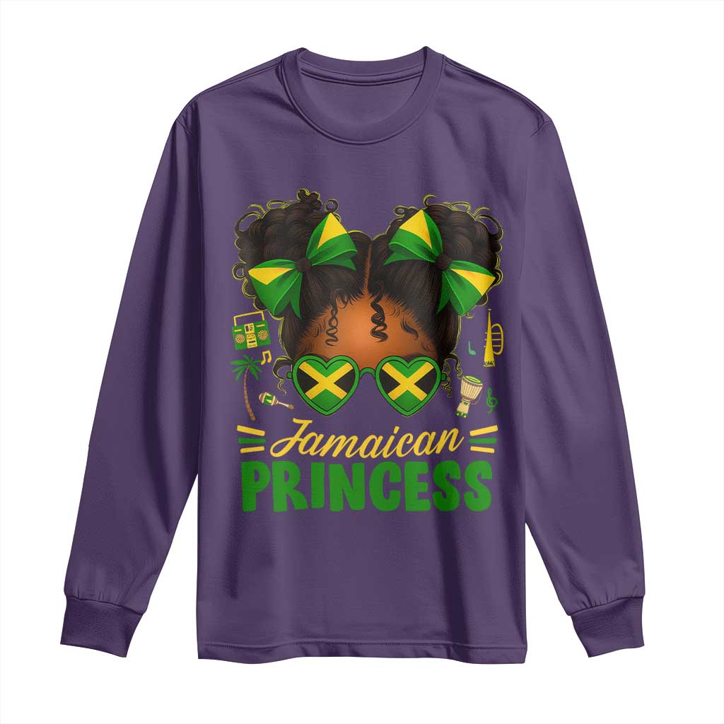 Jamaica Princess Long Sleeve Shirt Proud Jamaican Afro Black Girls Jamaica Flag Pride - African Pride