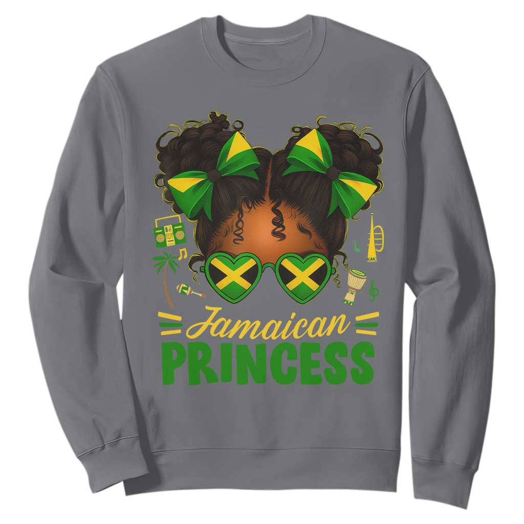 Jamaica Princess Sweatshirt Proud Jamaican Afro Black Girls Jamaica Flag Pride - African Pride