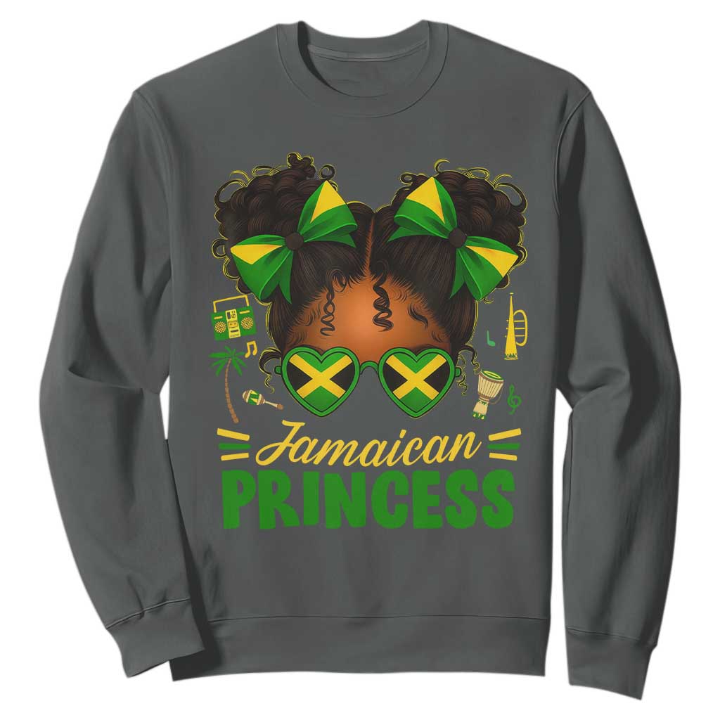 Jamaica Princess Sweatshirt Proud Jamaican Afro Black Girls Jamaica Flag Pride - African Pride