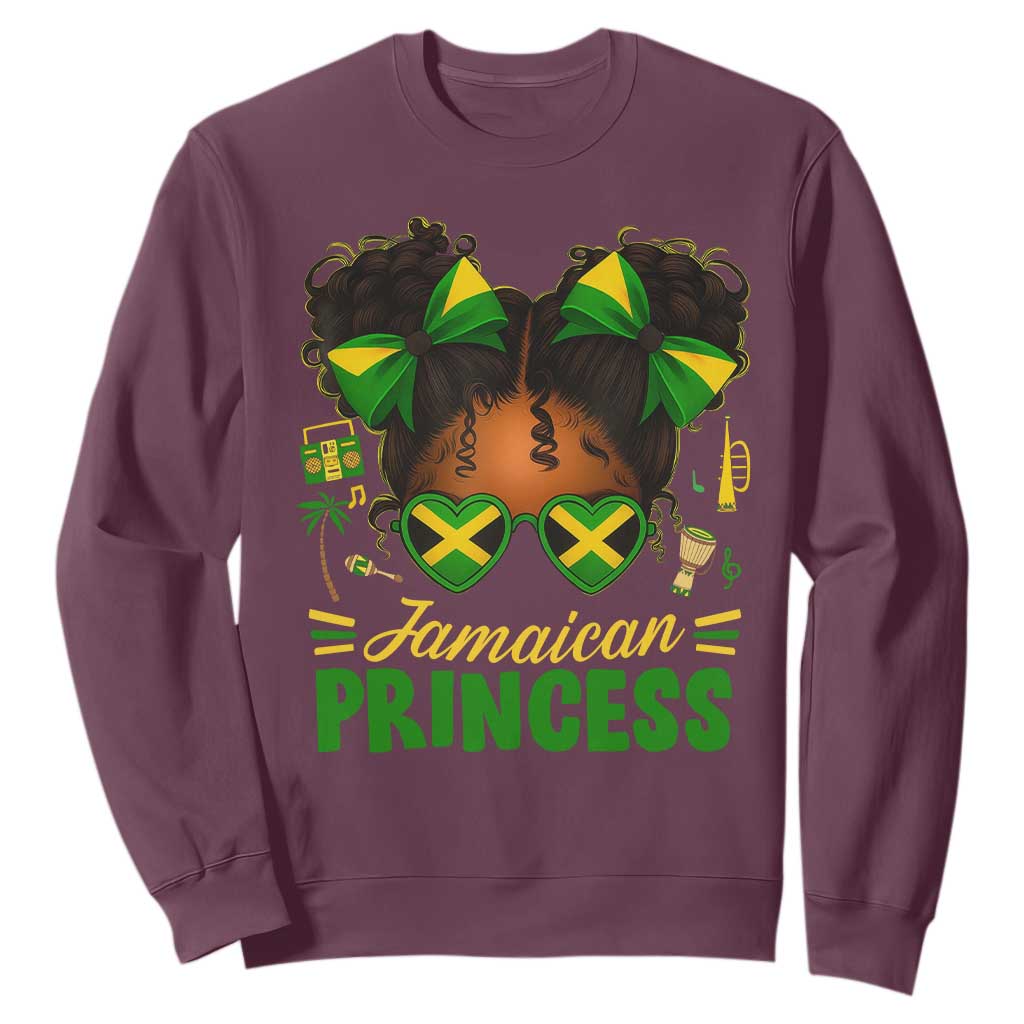 Jamaica Princess Sweatshirt Proud Jamaican Afro Black Girls Jamaica Flag Pride - African Pride