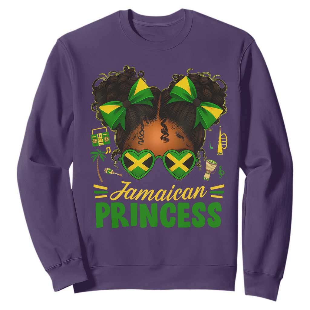Jamaica Princess Sweatshirt Proud Jamaican Afro Black Girls Jamaica Flag Pride - African Pride