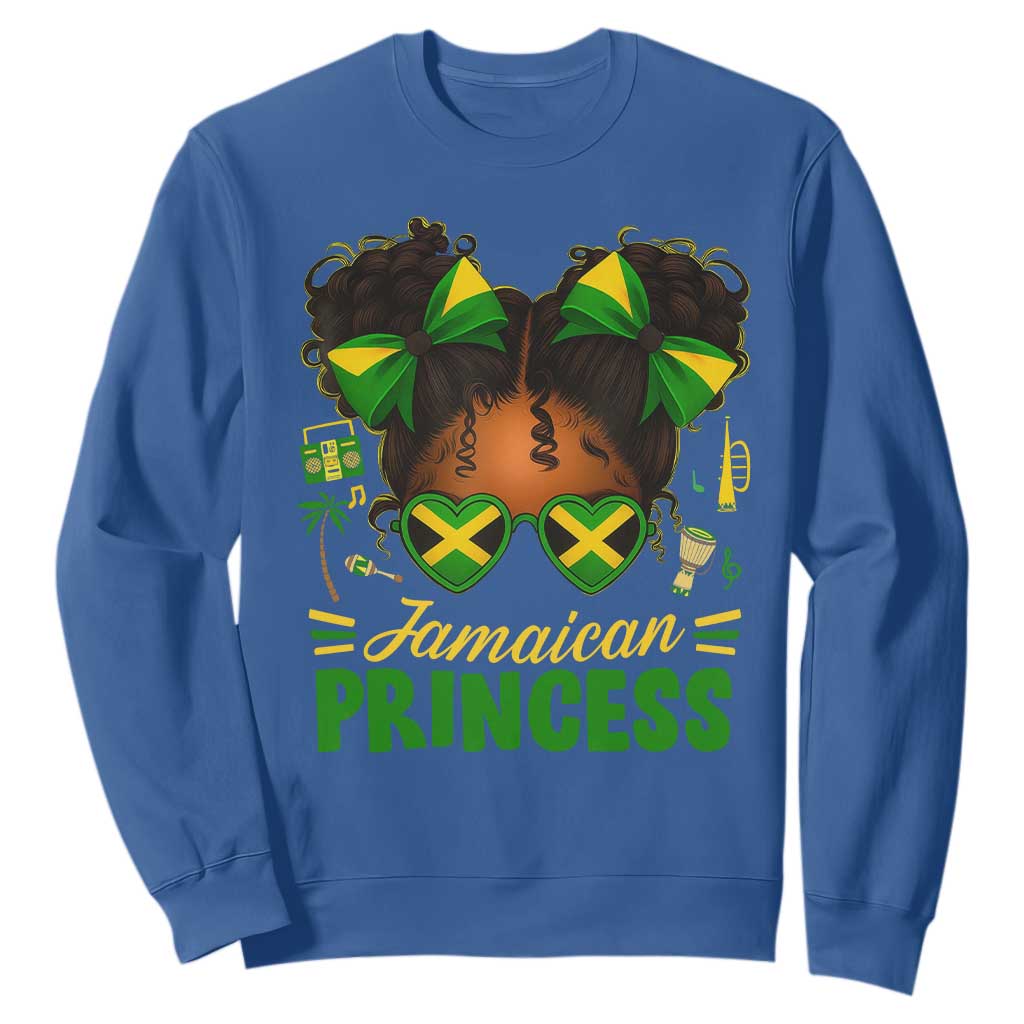 Jamaica Princess Sweatshirt Proud Jamaican Afro Black Girls Jamaica Flag Pride - African Pride