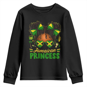 Jamaica Princess Youth Sweatshirt Proud Jamaican Afro Black Girls Jamaica Flag Pride - African Pride