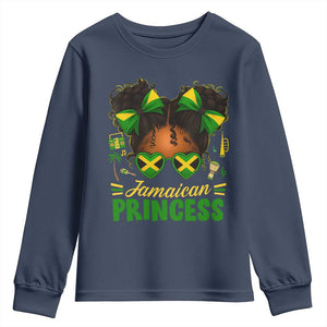 Jamaica Princess Youth Sweatshirt Proud Jamaican Afro Black Girls Jamaica Flag Pride - African Pride