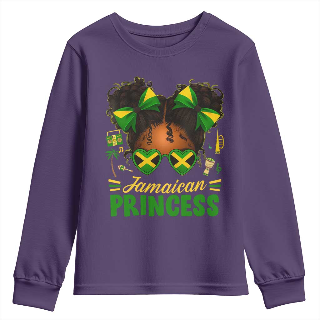 Jamaica Princess Youth Sweatshirt Proud Jamaican Afro Black Girls Jamaica Flag Pride - African Pride