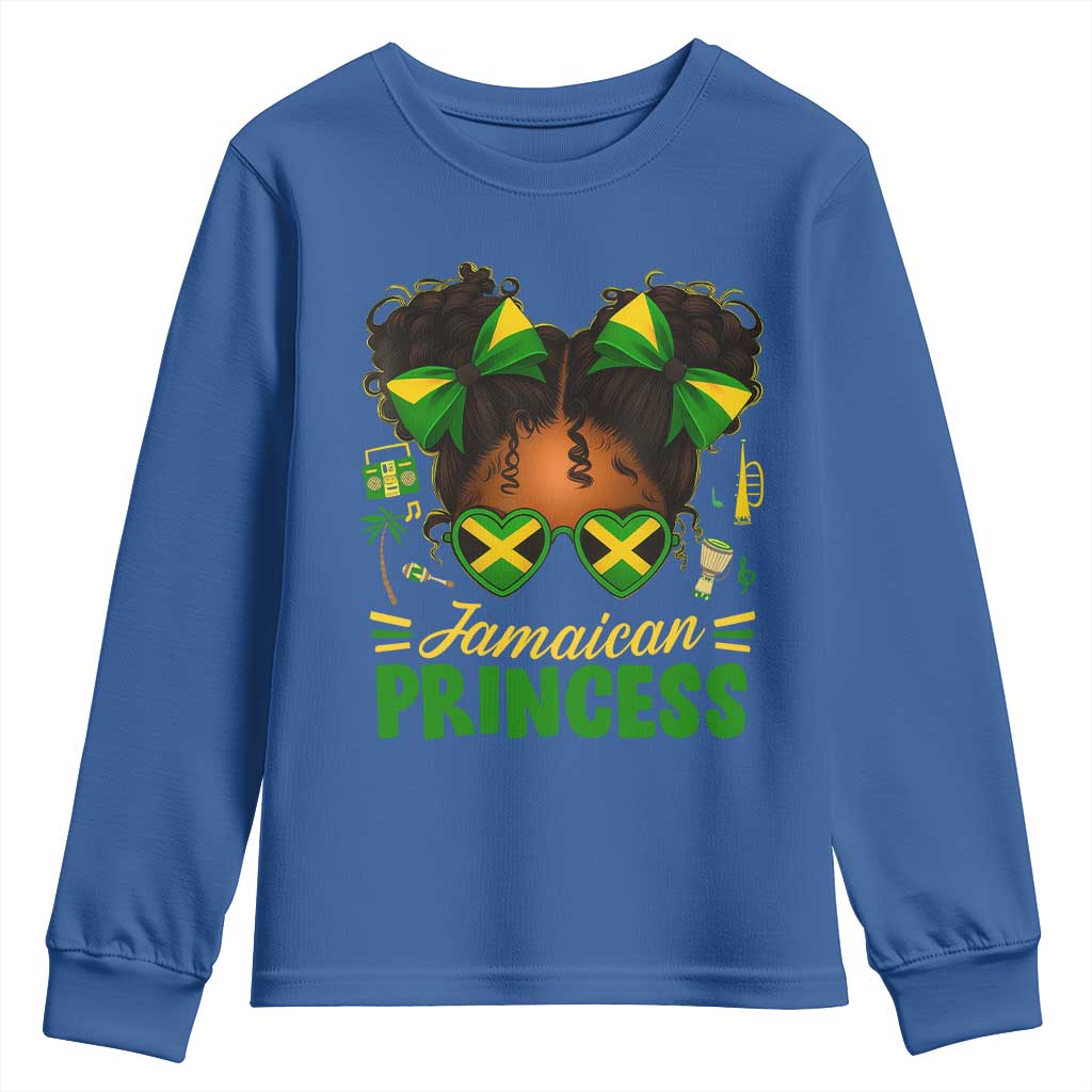 Jamaica Princess Youth Sweatshirt Proud Jamaican Afro Black Girls Jamaica Flag Pride - African Pride